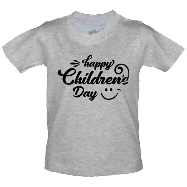 Grey Happy Children's Day Custom T-shirt
