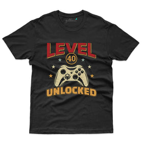 Level 40 Unlocked 7 T-Shirt - 40th Birthday Collection