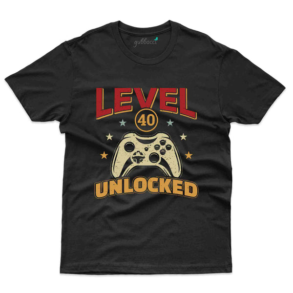 Level 40 Unlocked 7 T-Shirt - 40th Birthday Collection - Gubbacci