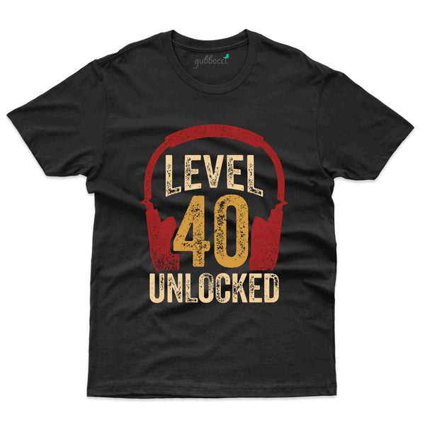 Level 40 Unlocked 8 T-Shirt - 40th Birthday Collection - Gubbacci