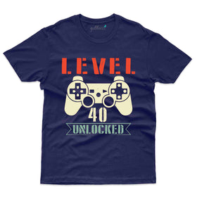 Level 40 Unlocked 13 T-Shirt - 40th Birthday Collection