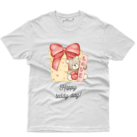 Cute Happy Teddy Day T-Shirt - Valentine's Week T-Shirt