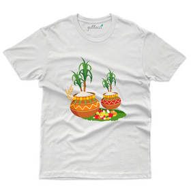 Creative Pongal Food T-Shirt - Sankranti & Pongal Collection