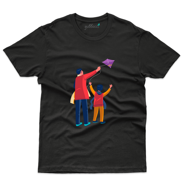 Father and Daughter Flying Kite T-Shirt