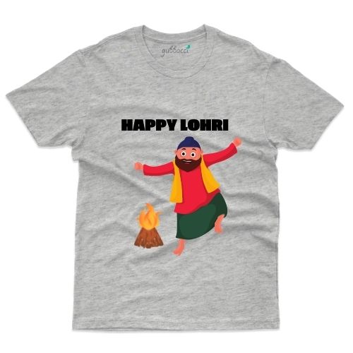 Happy Lohri Custom T-shirt - Lohri Collection - Gubbacci