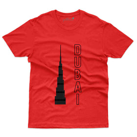 Burj Khalifa Dubai Nights Red T-Shirt - Dubai Collection