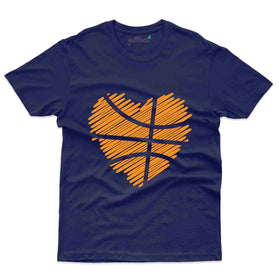 Basket Ball Heart T-Shirt - Basket Ball Collection