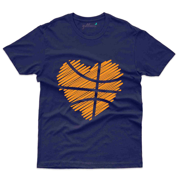 Basket Ball Heart T-Shirt - Basket Ball Collection - Gubbacci