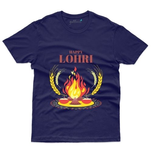 Happy Lohri 8 Custom T-shirt -  Lohri Collection - Gubbacci