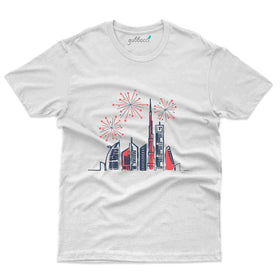 Dubai Skyline White T-Shirt - Dubai Collection