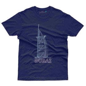 Burj Al Arab Design Drak blue T-Shirt - Dubai Collection