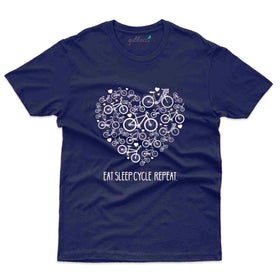 Eat Sleep Cycle Repeat T-Shirt- Biker Collection