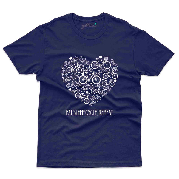 Eat Sleep Cycle Repeat T-Shirt- Biker Collection - Gubbacci