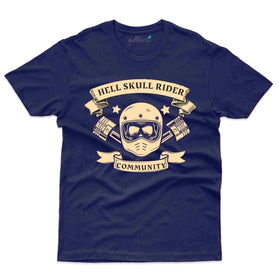 Hell Skull Rider T-Shirt- Biker Collection