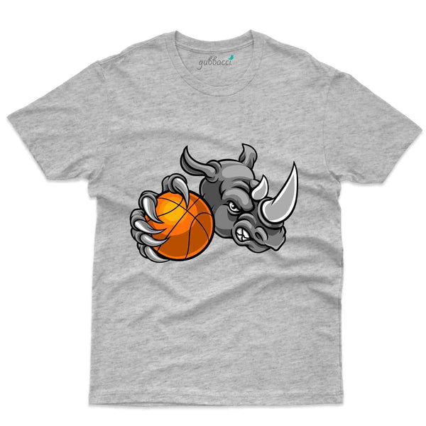 Rhino Basket Ball T-Shirt - Basket Ball Collection - Gubbacci