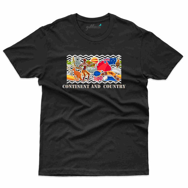 Continent And Country T-Shirt - Australia Collection - Gubbacci