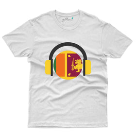 Flag Headphone T-Shirt Sri Lanka Collection