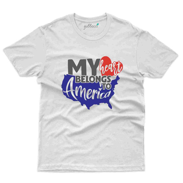 My Heart T-shirt - United States Collection - Gubbacci