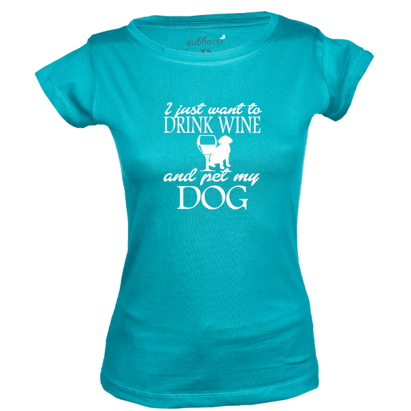 Gubbacci-India Boat Neck XS I just want to drink wine and pet my dog - Pet Collection Buy I just want to drink wine and pet my dog -Pet Collection