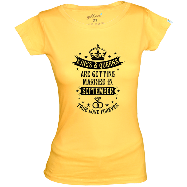 Gubbacci Apparel Boat Neck XS Kings and Queens Are getting married in September