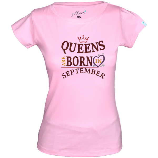Gubbacci Apparel Boat Neck Queens are born in September