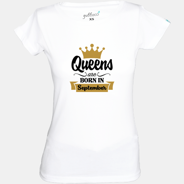 Gubbacci Apparel Boat Neck XS Queens are born in September