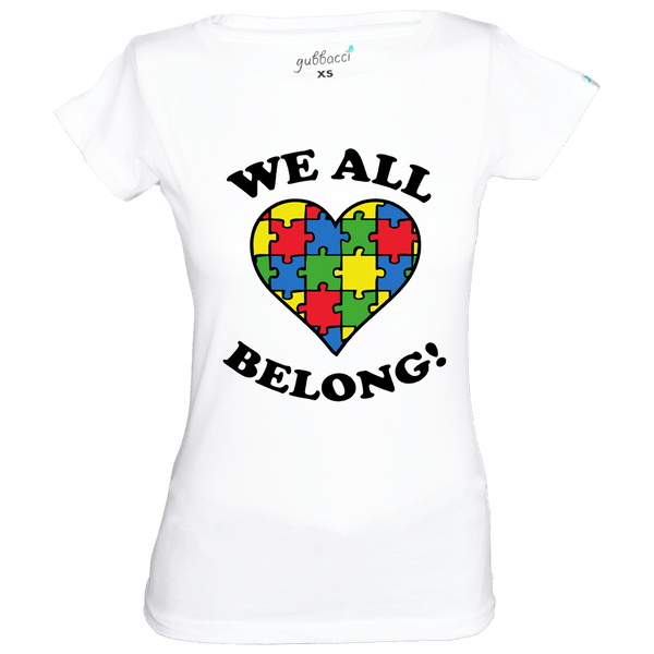 Gubbacci-India Boat Neck XS We all Belong! T-Shirt - Autism Collection Buy We all Belong! T-Shirt - Autism Collection
