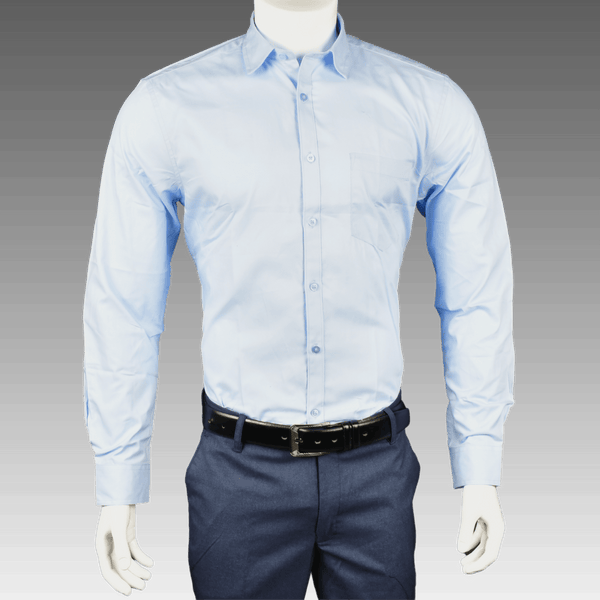Gubbacci-India Customisable Formal Blue Shirt - Full Sleeve