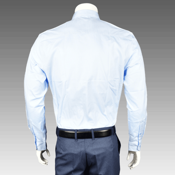 Gubbacci-India Customisable Formal Blue Shirt - Full Sleeve - Order in Bulk