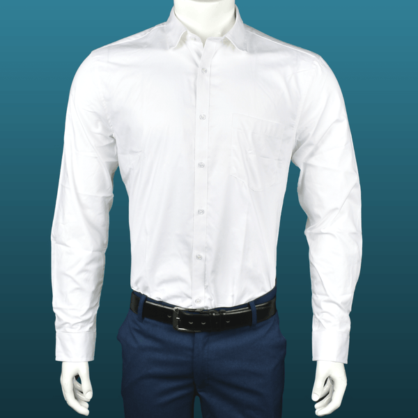 Gubbacci-India Customisable Formal White Shirt - Full Sleeve - Order In Bulk