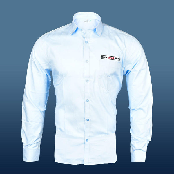 Customisable Formal Poly Cotton Shirt - Full Sleeve - Order In Bulk - Gubbacci-India