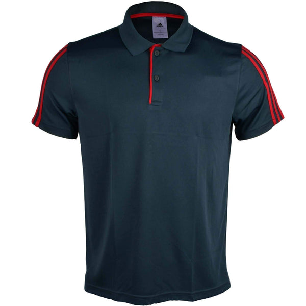 Adidas Dry Fit - Polo T-Shirt S / Grey - S89143 Customisable Adidas 3 Stripes Collar DryFit - Polo T-shirts Shop Adidas 3 Stripes Collar DryFit - Polo T-shirts- Customisable