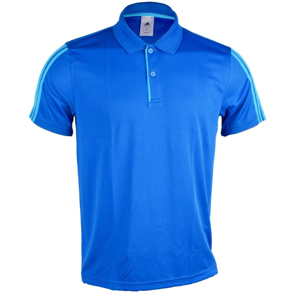 Adidas Dry Fit - Polo T-Shirt S / Blue - S89140 Customisable Adidas 3 Stripes Collar DryFit - Polo T-shirts Shop Adidas 3 Stripes Collar DryFit - Polo T-shirts- Customisable