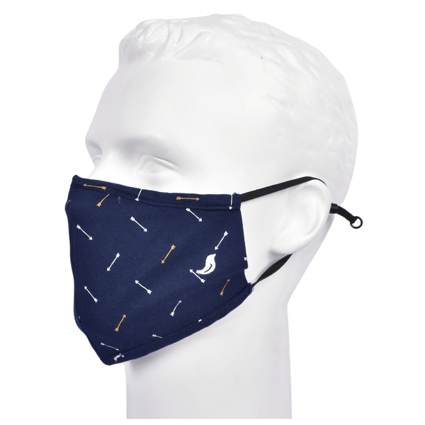 Gubbacci-India Face Mask Gubbacci Premium Plus Face Mask with Nose Clip & PM 2.5 Filter - Arrow Blue