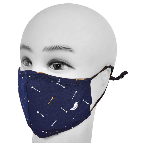 Gubbacci-India Face Mask Gubbacci Premium Plus Face Mask with Nose Clip & PM 2.5 Filter For Kids Aged (5- 12 Years) - Arrow Blue