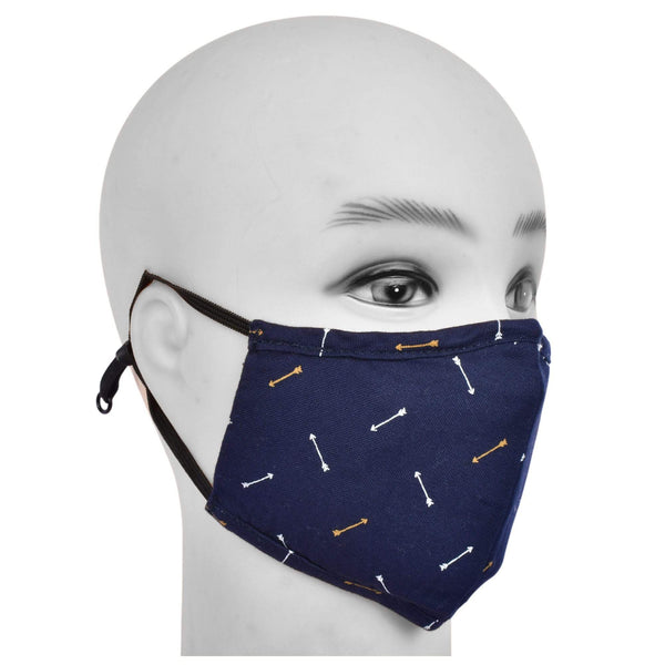 Gubbacci-India Face Mask Gubbacci Premium Plus Face Mask with Nose Clip & PM 2.5 Filter For Kids Aged (5- 12 Years) - Arrow Blue