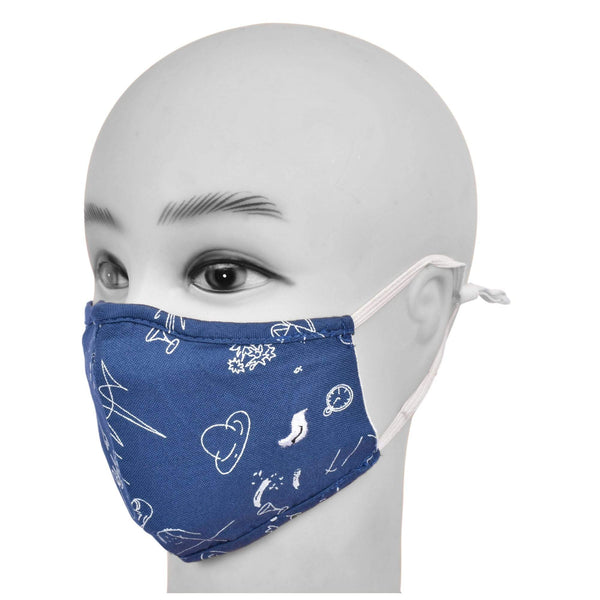 Gubbacci-India Face Mask Gubbacci Premium Plus Face Mask with Nose Clip & PM 2.5 Filter for Kids Aged (5 - 12 Years) - Blue Space