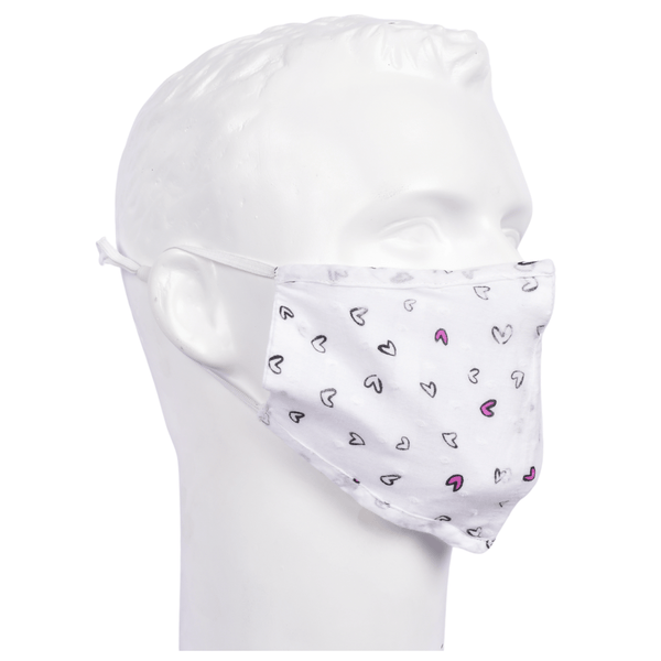 Gubbacci-India Face Mask Gubbacci Premium Plus Face Mask with Nose Clip & PM 2.5 Filter - Pink Hearts