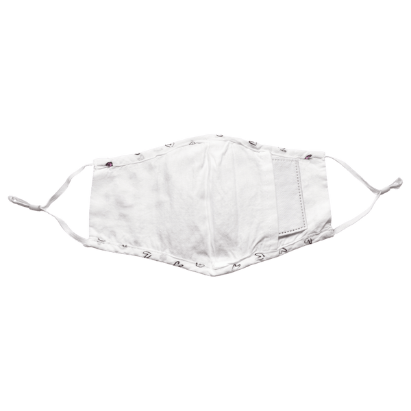 Gubbacci-India Face Mask Gubbacci Premium Plus Face Mask with Nose Clip & PM 2.5 Filter - Pink Hearts