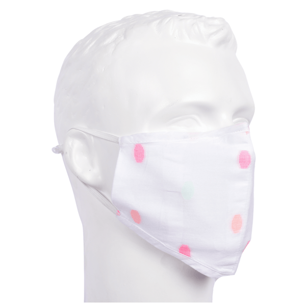 Gubbacci-India Face Mask Gubbacci Premium Plus Face Mask with Nose Clip & PM 2.5 Filter - Polka Dots