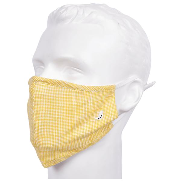 Gubbacci-India Face Mask Gubbacci Premium Plus Face Mask with Nose Clip & PM 2.5 Filter - Yellow & White Stripes
