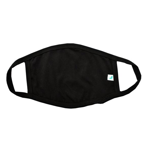 Gubbacci-India Face Mask Black Gubbacci Reusable Basic Cotton Unisex Face Mask - ( Black)