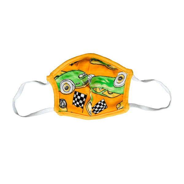 Gubbacci-India Gubbacci Cotton Reusable Small Face Mask With Elastic Ear Loop - ( Yellow with Green)