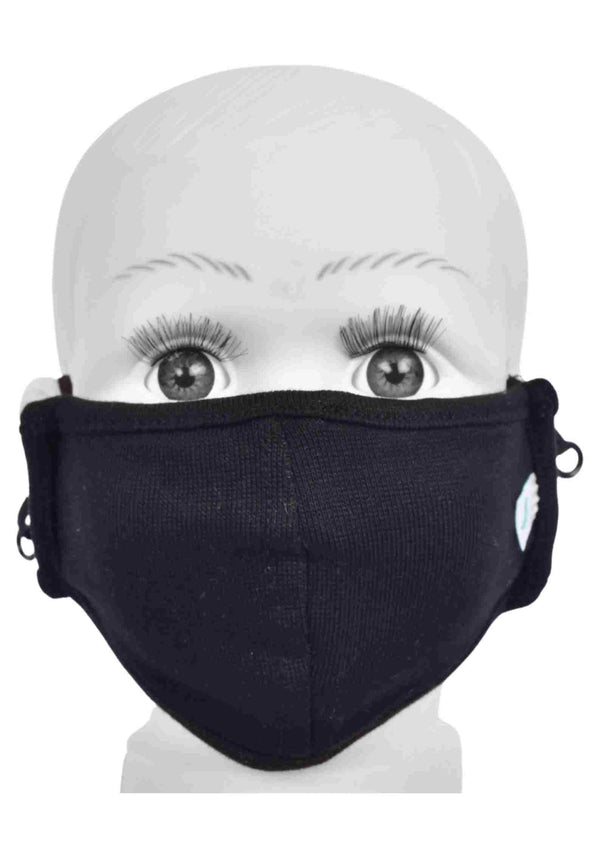 Gubbacci Standard Masks for Kids (2 - 4 Years)- Black - Gubbacci