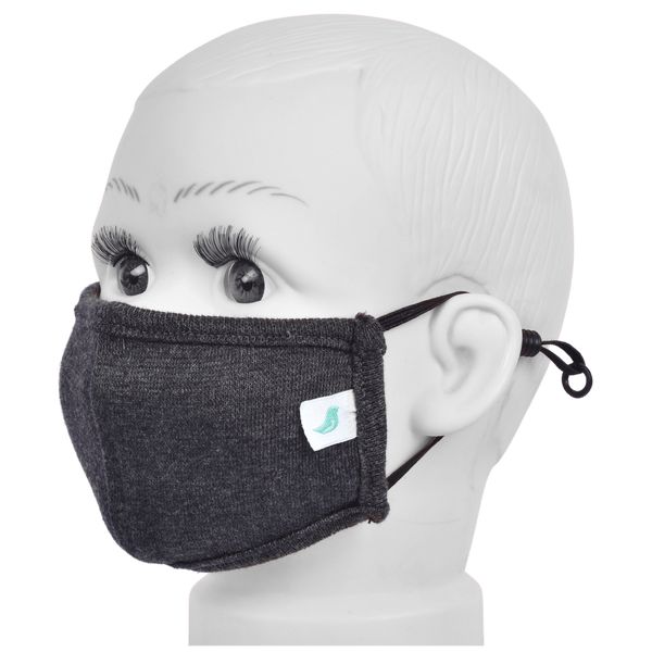 Gubbacci-India Gubbacci Standard Masks for Kids (2-4 Years)- Charcoal Grey
