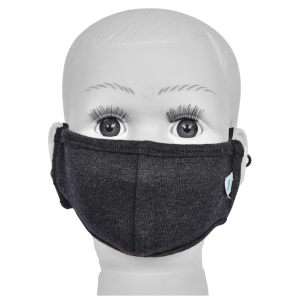 Gubbacci-India Gubbacci Standard Masks for Kids (2-4 Years)- Charcoal Grey