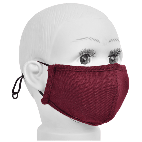Gubbacci-India Gubbacci Standard Masks for Kids (2-4 Years)- Maroon