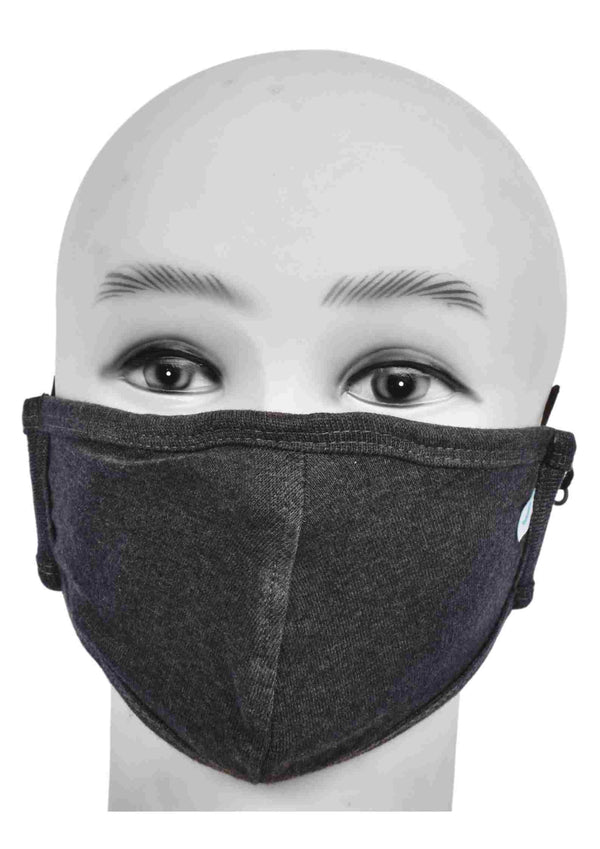 Gubbacci Standard Masks for Kids (5-12 Years)- Charcoal Grey - Gubbacci