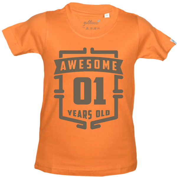 Gubbacci Apparel Kid's T-shirt 18 Awesome 01 Year Old T-Shirt - 1st Birthday Collection Buy Awesome 01 Year Old T-Shirt - 1st Birthday Collection