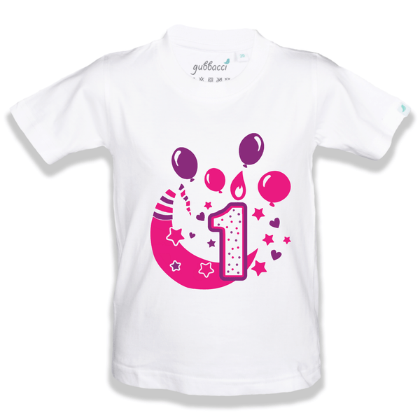 Gubbacci Apparel Kid's T-shirt 18 Kids 1st Birthday T-Shirt - 1st Birthday Collection Buy Kids 1st Birthday T-Shirt - 1st Birthday Collection